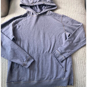 Free Fly Long Sleeve Hoodie Size M Blue Bamboo Front Pocket Lightweight Mens